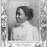 Head and shoulders photo of Lena Terrell Jackson looking left.