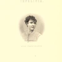 Head and shoulders illustration of Adah Isaacs Menken looking right.