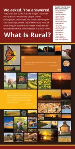 Segment of DeKalb County History Center's companion exhibition featuring entries in the center's "What Is Rural?" photography contest.