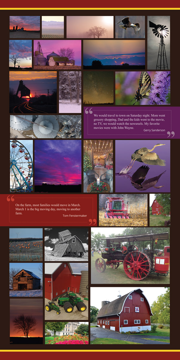 Segment of DeKalb County History Center’s companion exhibition featuring “What Is Rural?” photography contest entries.