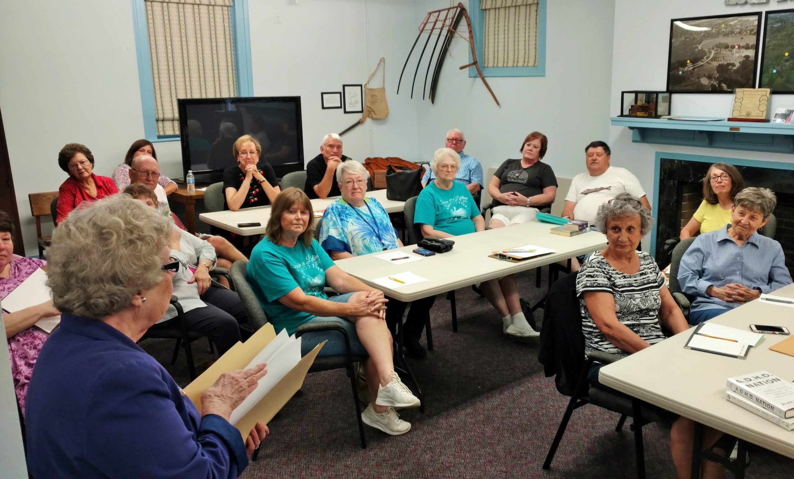 Photograph of docent workshop at Chester Public Library.