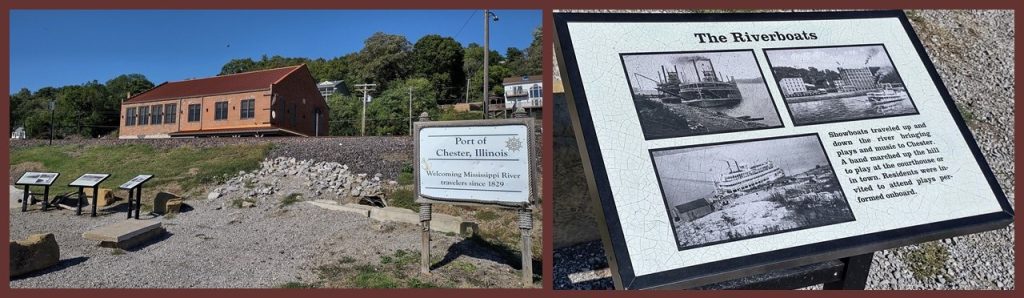 Interpretive signage at the Port of Chester, Illinois