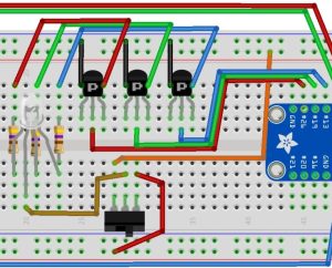 Diagram illustrating the layout of electronics on the breadboard after completion of step 3