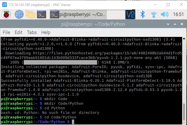 Creating Code and Python folders